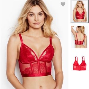 ❤️❤️Victoria Secret Red Lace Bustier/ Croptop❤️❤️